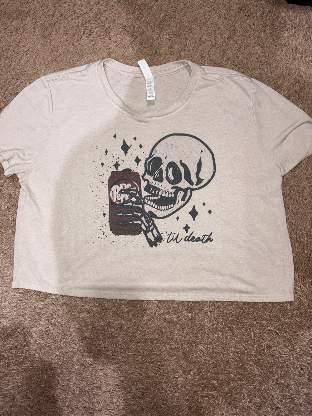 Bella Canvas Tan Skull & Soda Can Graphic Tee